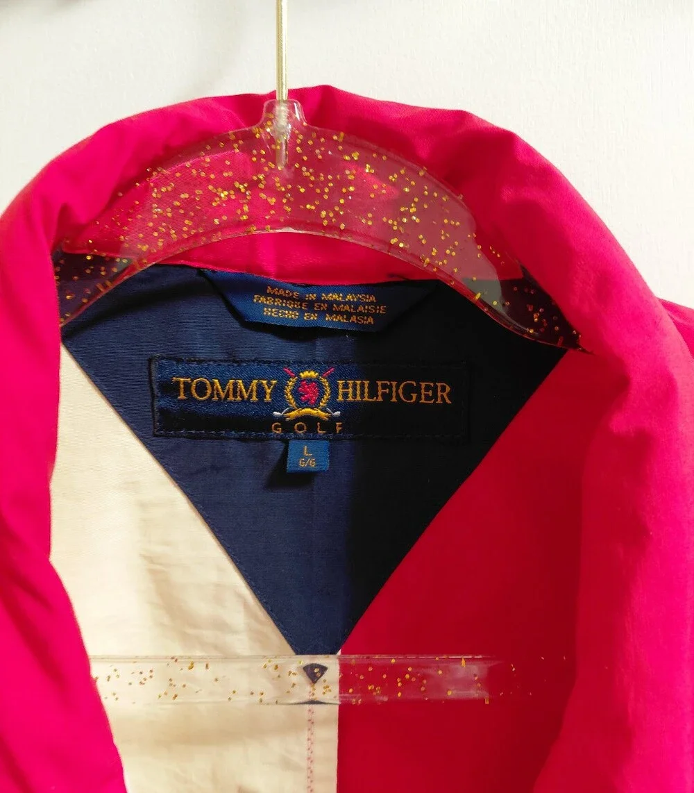 Tommy Hilfiger Colorblock Lightweight Golf Jacket in Red, Navy, Cream